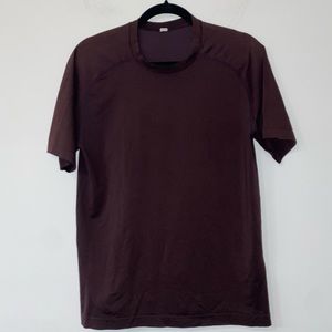 Lululemon Metal Vent Tech Short Sleeve Shirt M Burgundy